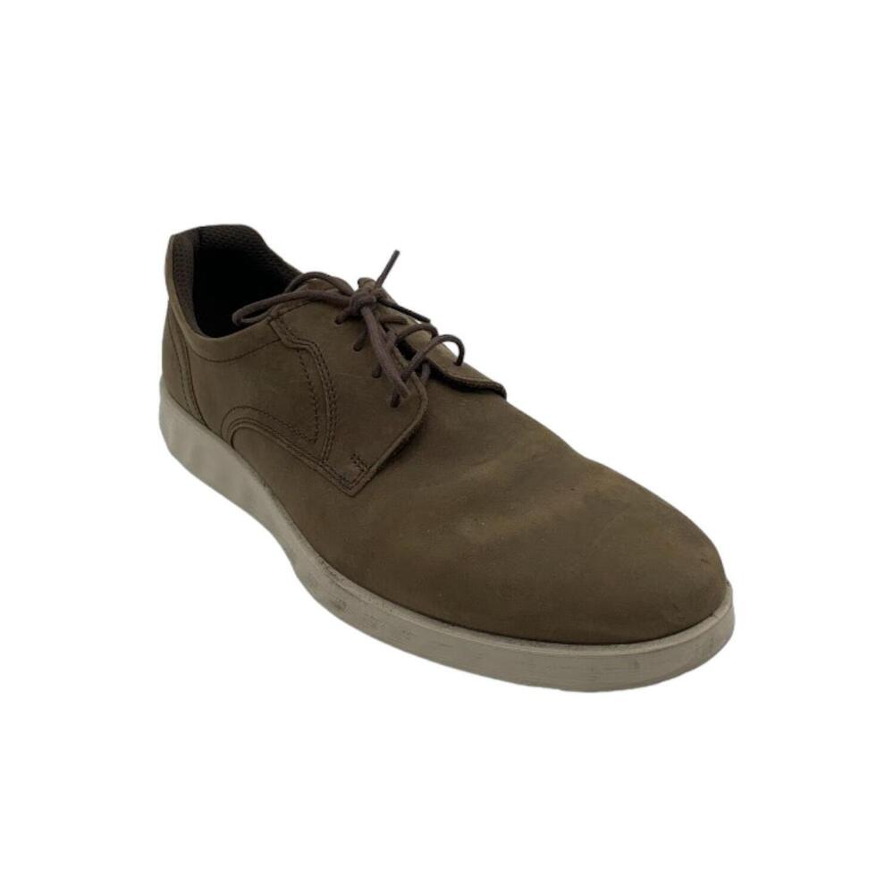 ECCO S Men's Lite Hybrid Plain Toe Tie Coffee Nubuck - Medium